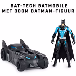 DC Comics BATMAN, action figure di Tactical BATMAN da 30 cm e veicolo Batmobile
