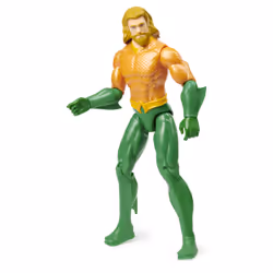 DC Comics | AQUAMAN | Personaggio AQUAMAN 30 cm | Personaggio in scala 30 cm con decorazioni originali, mantello e 11 punti di articolazione - Giocattoli per bambini e bambine dai 3 anni - Vista aggiuntiva 4