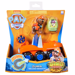 PAW Patrol | Veicolo Dino Rescue di Zuma | Veicolo con motore a retrocarica | Personaggio e Dinosauro Misterioso inclusi | Giochi per bambini dai 3 anni in su