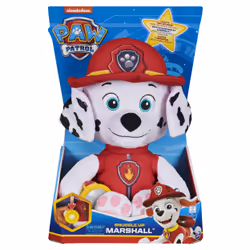 PAW Patrol , peluche Marshall da coccolare con torcia ed effetti sonori, per bambini dai 3 anni in su, Cane giocattolo, 3 ann ...