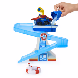 PAW Patrol , Adventure Bay Bath Playset con veicolo di Chase che si illumina, giocattolo da bagno per bambini dai 3 anni in su