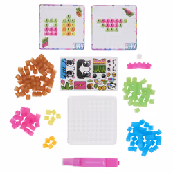 Pixobitz - Confezione di Ricarica con 156 bitz trasparenti idroadesivi | Decorazioni e accessori per creazioni in 3D | Giochi creativi per bambini e bambine dai 6 anni