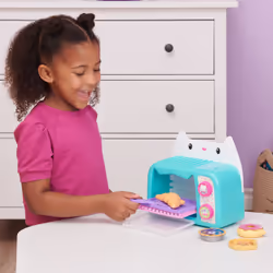 Gabby's Dollhouse , Forno Cucina con Cakey, cucina giocattolo con luci e suoni, accessori da cucina e cibi giocattolo per bambini dai 3 anni in su
