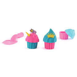Kinetic Sand Shimmer, set di gioco Laboratorio di pasticceria unicorni, 453 g di (verde acqua luccicante e rosa neon), 8 attrezzi unicorno, giocattoli sensoriali per bambini da 3 anni in su - Vista aggiuntiva 4