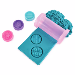 Kinetic Sand Shimmer, set di gioco Laboratorio di pasticceria unicorni, 453 g di (verde acqua luccicante e rosa neon), 8 attrezzi unicorno, giocattoli sensoriali per bambini da 3 anni in su - Vista aggiuntiva 5