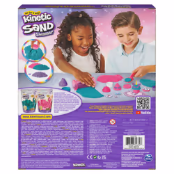 Kinetic Sand Shimmer, set di gioco Laboratorio di pasticceria unicorni, 453 g di (verde acqua luccicante e rosa neon), 8 attrezzi unicorno, giocattoli sensoriali per bambini da 3 anni in su - Vista aggiuntiva 8