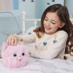 Fur Fluffs , Purr 'n Fluff, animale giocattolo interattivo a sorpresa con oltre 100 suoni e reazioni, per bambine dai 5 anni in su