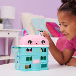 Gabby's Dollhouse , Mini set di gioco casa delle bambole con personaggio di Gabby e cartoncini con arredamenti, giocattolo per bambine e bambini dai 3 anni in su. - Vista aggiuntiva 3
