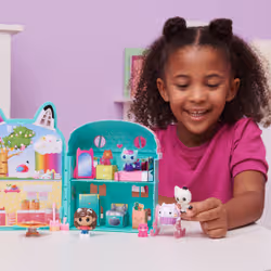 Gabby's Dollhouse , Mini set di gioco casa delle bambole con personaggio di Gabby e cartoncini con arredamenti, giocattolo per bambine e bambini dai 3 anni in su. - Vista aggiuntiva 4