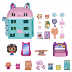 Gabby's Dollhouse , Mini set di gioco casa delle bambole con personaggio di Gabby e cartoncini con arredamenti, giocattolo per bambine e bambini dai 3 anni in su. - Vista aggiuntiva 8