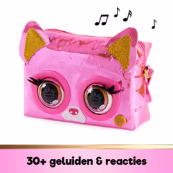 Purse Pets | Borsetta in versione Metallic Cagnolino | Oltre 30 Effetti sonori e reazioni, Giocattoli per Bambine dai 4 Anni in su