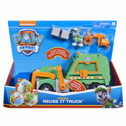 PAW Patrol , Reuse It Truck Deluxe di Rocky con personaggio da collezione e 3 attrezzi, per bambini dai 3 anni in su