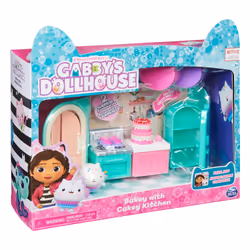 Gabby's Dollhouse Primp and Pamper Bathroom con personaggio MerCat, 3 accessori, 3 mobili e 2 scatole con sorpresa, giocattoli per bambini dai 3 anni in su - Vista aggiuntiva 6