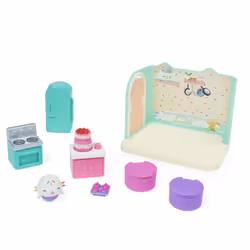 Gabby's Dollhouse Primp and Pamper Bathroom con personaggio MerCat, 3 accessori, 3 mobili e 2 scatole con sorpresa, giocattoli per bambini dai 3 anni in su - Vista aggiuntiva 7
