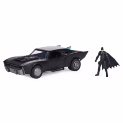 DC Comics BATMAN MOVIE Batmobile per Personaggi in scala 10 cm con led, Auto, Batman, 4 anno/i, Plastica, Nero