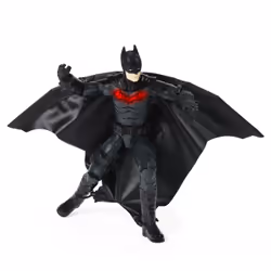DC Comics , BATMAN IL FILM, Personaggio Deluxe del film The Batman da 30 cm con tuta alare, luci, suoni e ali che si aprono, oggetto da collezione del film The Batman - Vista aggiuntiva 4