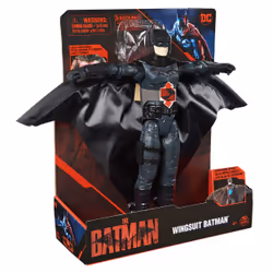 DC Comics , BATMAN IL FILM, Personaggio Deluxe del film The Batman da 30 cm con tuta alare, luci, suoni e ali che si aprono, oggetto da collezione del film The Batman - Vista aggiuntiva 7
