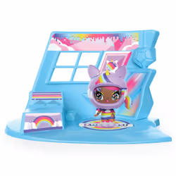 Zoobles Personaggio da collezione trasformabile Uni-QT Z-Girlz e accessorio Happitat - Vista aggiuntiva 4