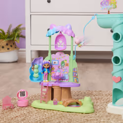 Gabby's Dollhouse set di gioco trasformabile Garden Treehouse con luci, 2 personaggi, 5 accessori, 1 scatola con sorpresa, 3 mobili, giocattoli per bambini dai 3 anni in su - Vista aggiuntiva 4