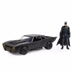 DC Comics Batman Batmobile con action figure di Batman da 30 cm, oggetto da collezione del film The Batman