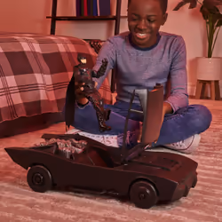 DC Comics Batman Batmobile con action figure di Batman da 30 cm, oggetto da collezione del film The Batman