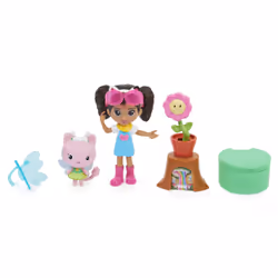 Gabby's Dollhouse , Mini set Giardino floreale, con Gabby e Gattina Fatina, giochi per bambini dai 3 anni in su - Vista aggiuntiva 6