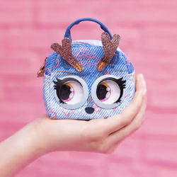 Purse Pets Micro, pochette alla moda Cerbiatta Denim Deerie con occhi che ruotano - Vista aggiuntiva 4
