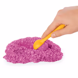 Kinetic Sand |Castello di Sabbia Shimmer | Sabbia cinetica 454gr | Sabbia magica | Sabbia colorata glitterata rosa | 3 accessori e vaschetta inclusi | Giocattoli per bambini e bambine 3 anni - Vista aggiuntiva 5
