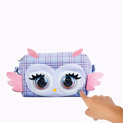 Purse Pets , Print Perfect Hoot Couture Owl, animale giocattolo e borsa interattiva con oltre 30 effetti sonori e reazioni, giocattoli per bambine dai 5 anni in su - Vista aggiuntiva 5