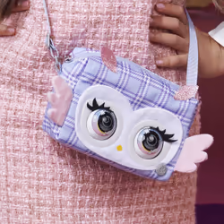 Purse Pets , Print Perfect Hoot Couture Owl, animale giocattolo e borsa interattiva con oltre 30 effetti sonori e reazioni, giocattoli per bambine dai 5 anni in su - Vista aggiuntiva 7