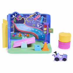 Gabby's Dollhouse , Stanza dei giochi Carlita Purr-ific con la macchinina giocattolo Carlita, accessori, mobili e scatola con sorpresa, per bambini dai 3 anni in su - Vista aggiuntiva 5