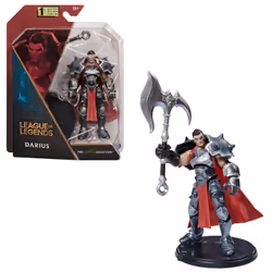 League of Legends Personaggio collezionabile Darius da 10,2 cm con dettagli esclusivi e ascia, The Champion Collection, per c ...