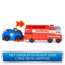 PAW Patrol , Camion dei Pompieri e auto della polizia di Chase in metallo, veicoli die-cast in scala 1:55, giocattoli per bambini dai 3 anni in su - Vista aggiuntiva 3