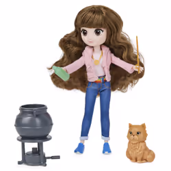 Wizarding World Coffret cadeau poupée Brilliant Hermione Granger de 20,3 cm avec 5 accessoires et 2 tenues