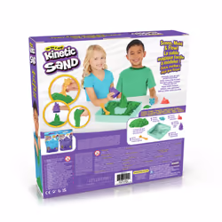Kinetic Sand , Playset Castelli di Sabbia Verde, Sabbia Cinetica con Vaschetta, Sabbia Magica, Sabbia Verde 454gr, 3 Formine Incluse, Giocattoli per Bambini e Bambine, 3+ anni - Vista aggiuntiva 6