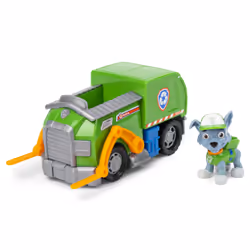 PAW Patrol | Camion per la raccolta di rifiuti riciclabili di Rocky | Veicolo e personaggio di Rocky | Giochi per bambini dai 3 anni in su