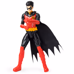 DC Comics | BATMAN | Personaggio Robin in scala 30 cm con decorazioni originali, mantello e 11 punti di articolazione - Giocattoli per bambini e bambine dai 3 anni