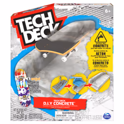 Tech Deck , set di gioco DIY Concrete modellabile e riutilizzabile con fingerboard Enjoi, ringhiera, stampi, kit skatepark, g ...