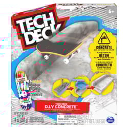 Tech Deck , set di gioco DIY Concrete modellabile e riutilizzabile con fingerboard Enjoi, ringhiera, stampi, kit skatepark, giocattolo per bambini e bambine da 6 anni in su