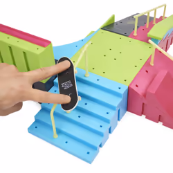 Tech Deck Neon Mega Park X-Connect Creator, set di rampe personalizzabile fosforescente con due fingerboard, giocattolo per bambini e bambine dai 6 anni in su - Vista aggiuntiva 3