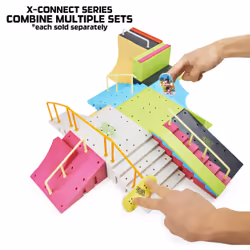 Tech Deck Neon Mega Park X-Connect Creator, set di rampe personalizzabile fosforescente con due fingerboard, giocattolo per bambini e bambine dai 6 anni in su - Vista aggiuntiva 5