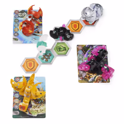 Bakugan Evolutions, Battle Strike Pack con Sectanoid e Hydorous, include 6 action figure , 9 carte collezionabili e 8 BakuCore, giocattoli per bambini dai 6 anni in su