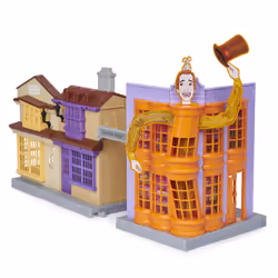 Wizarding World Harry Potter, Magical Minis set di gioco Diagon Alley 3-in-1 con luci e suoni, 2 personaggi e 21 accessori, giocattoli per bambini dai 6 anni in su