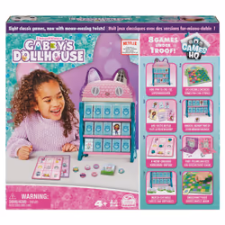 Games Gabby's Dollhouse, quartier generale contiene 8 giochi da tavolo classici, la dama, il tris, il gioco delle coppie, la tombola, board ispirai alla serie TV su Netflix, per bambini dai 4 anni in su - Vista aggiuntiva 6