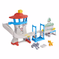 PAW Patrol Quartier Generale Cat Pack, Set di gioco Torre di Controllo con azione, 2 Personaggi , Giochi per bambini dai 3 an ...