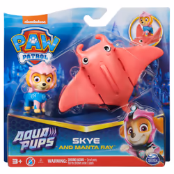 PAW Patrol , set di action figure Skye and Manta Ray Aqua Pups, giocattoli per bambini dai 3 anni in su, 3 anno/i, Multicolor ...