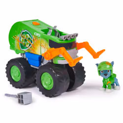 PAW Patrol Rescue Wheels Rocky’s Recycle Truck, Camion della spazzatura, 3 anno/i, Plastica, Nero, Verde, Arancione