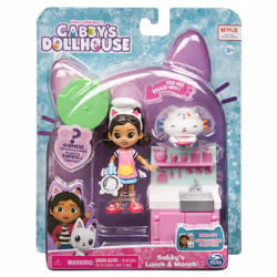 Gabby's Dollhouse, set Lunch and Munch Kitchen con 2 personaggi giocattolo, accessori e mobile, giocattolo per bambini dai 3 anni in su - Vista aggiuntiva 8