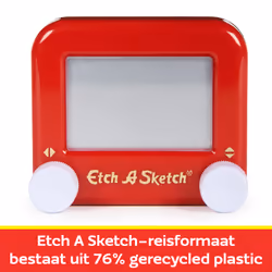 Etch A Sketch Pocket, 76% di plastica riciclata, Original Magic Screen, giocattolo da viaggio per bambini progettato in modo sostenibile, giocattoli da disegno per bambini e bambine da 3 anni in su - Vista aggiuntiva 2