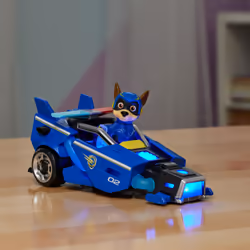 PAW Patrol : il super film, macchinina giocattolo con action figure di Chase Mighty Pups, luci e suoni, giocattoli per bambini e bambine dai 3 anni in su - Vista aggiuntiva 7